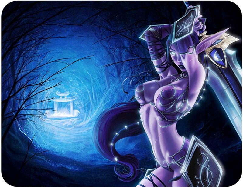 Purple-skinned Warrior Woman