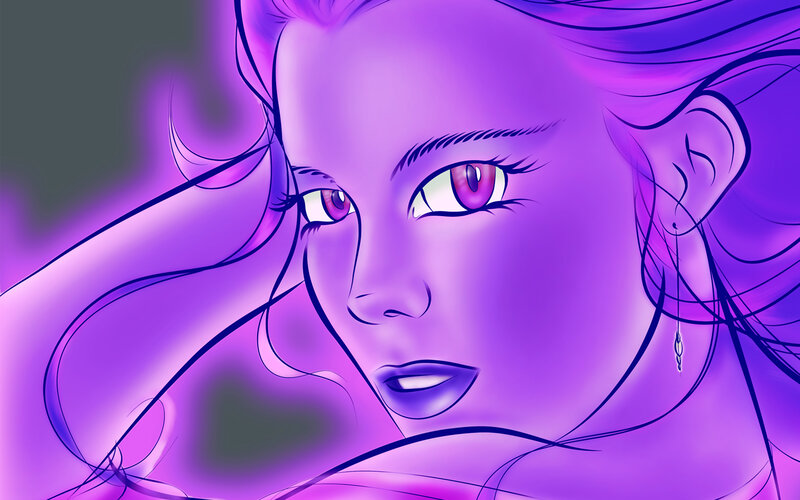 Purple-skinned Woman