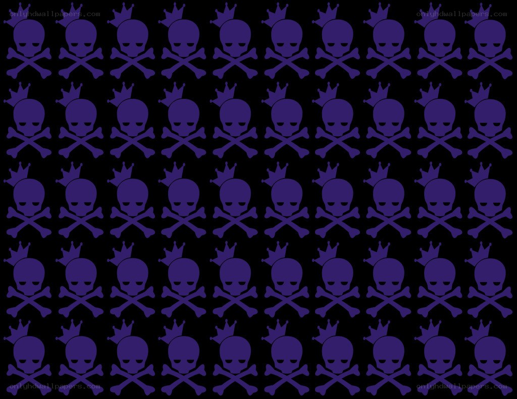 purple skull and crossbones pattern