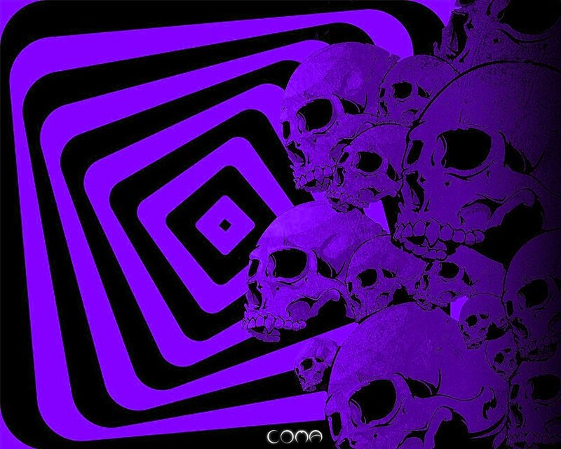 purple skull spiral pattern