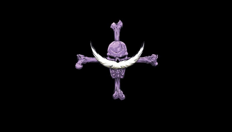 Purple Skull with Mustache