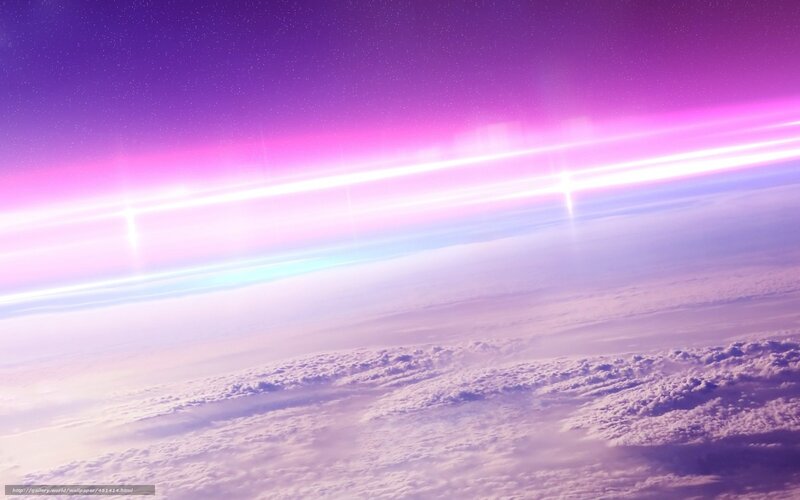 Purple sky above clouds