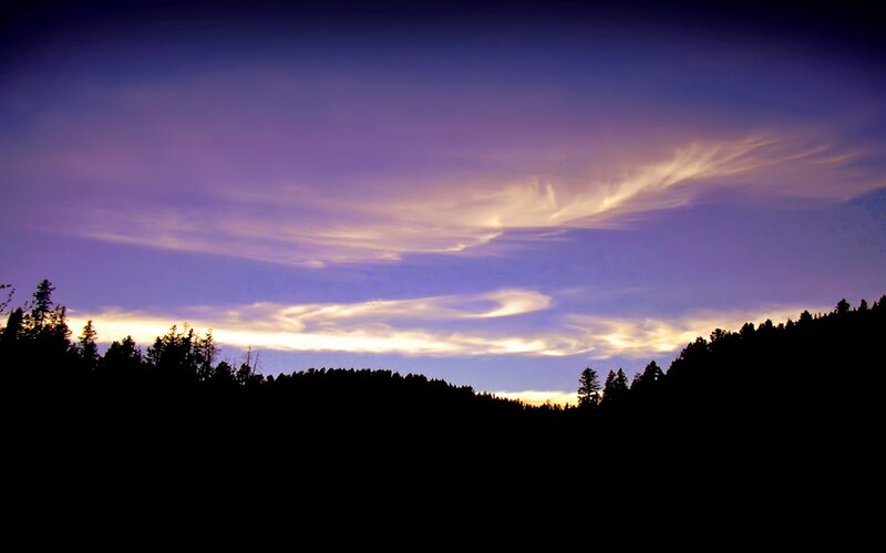 purple sky at dusk