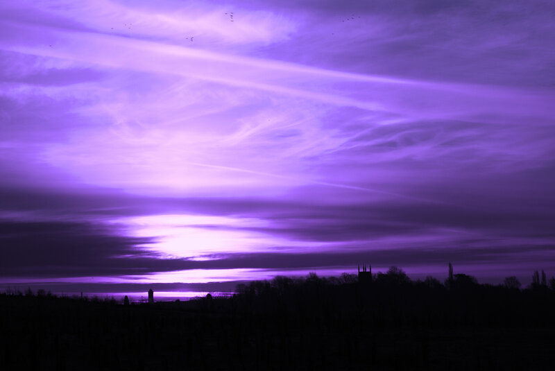 Purple Sky at Dusk — Dramatic