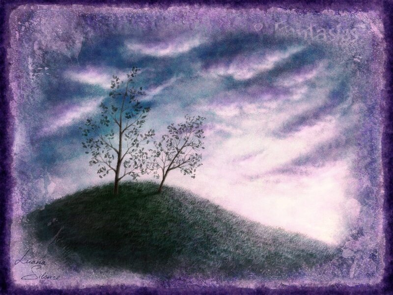 Purple Sky Landscape