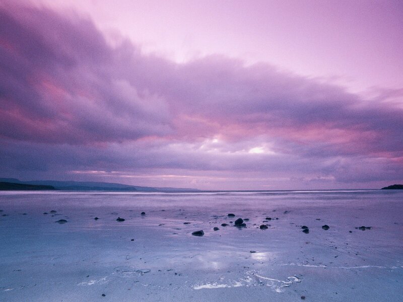 Purple Sky over Beach