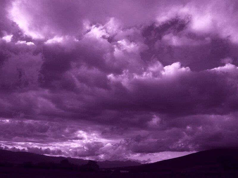 Purple Sky over Hills