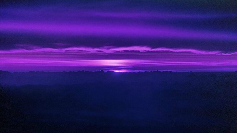 Purple Sky over Landscape