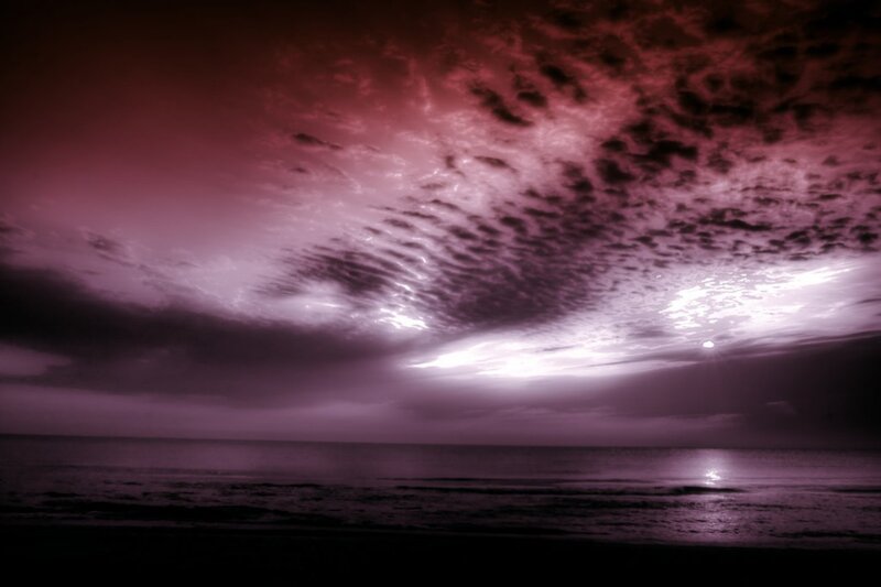 Purple Sky over Ocean — Dramatic