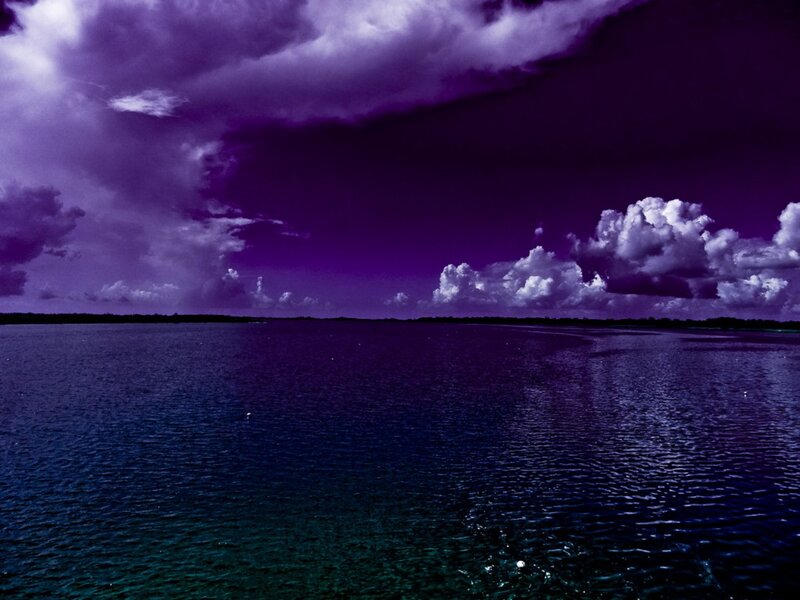 Purple Sky over Water — Dramatic, Night