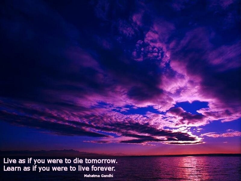Purple Sky over Water — Dramatic, Sunset