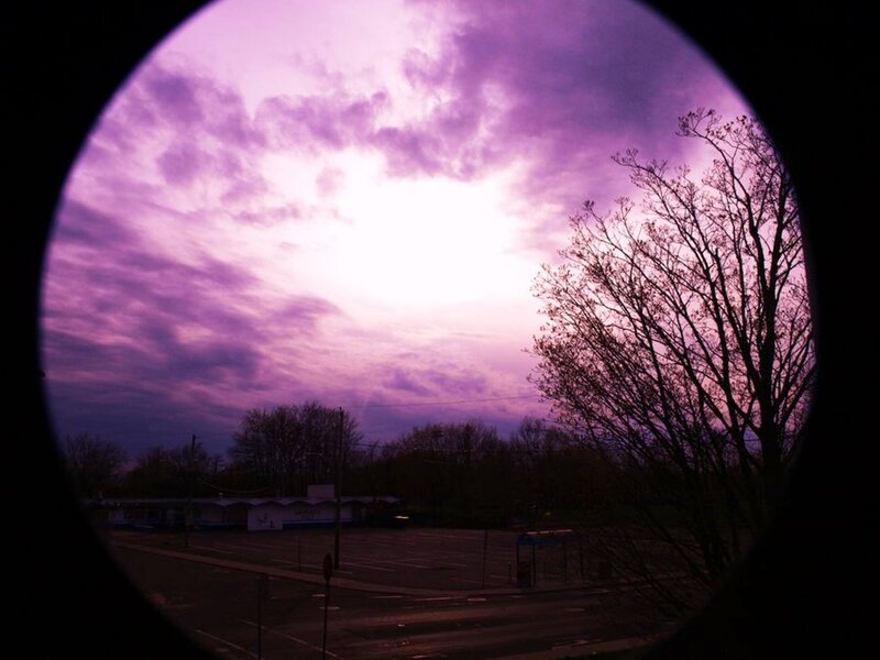 Purple Sky Through Window