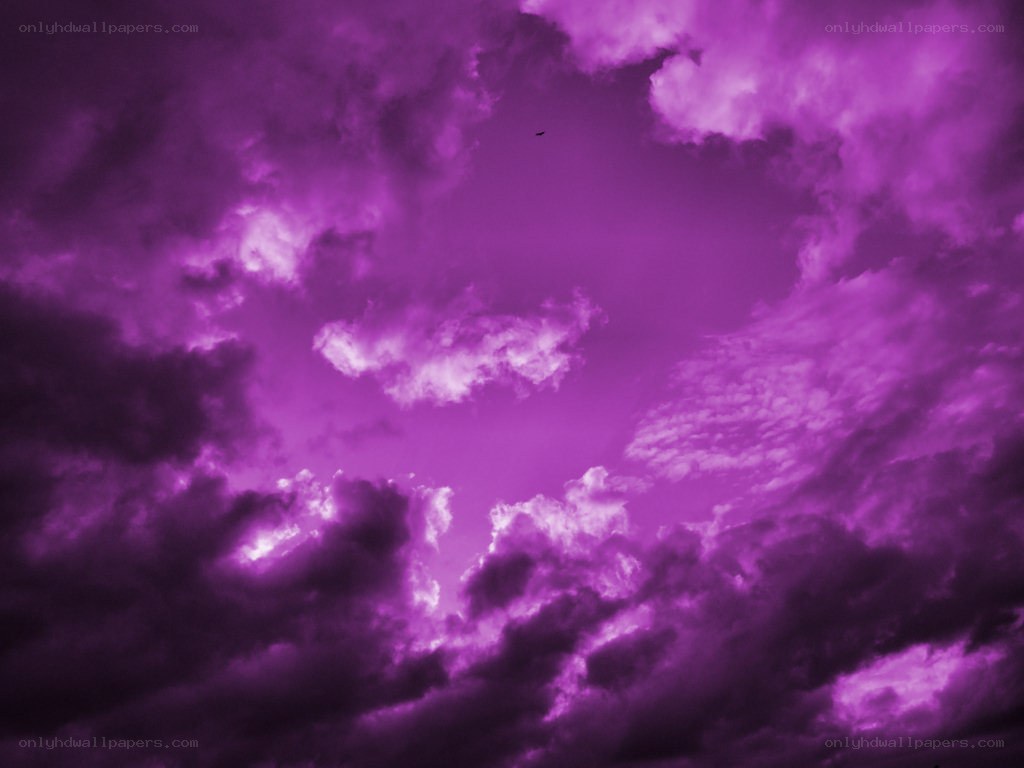 purple sky with clouds