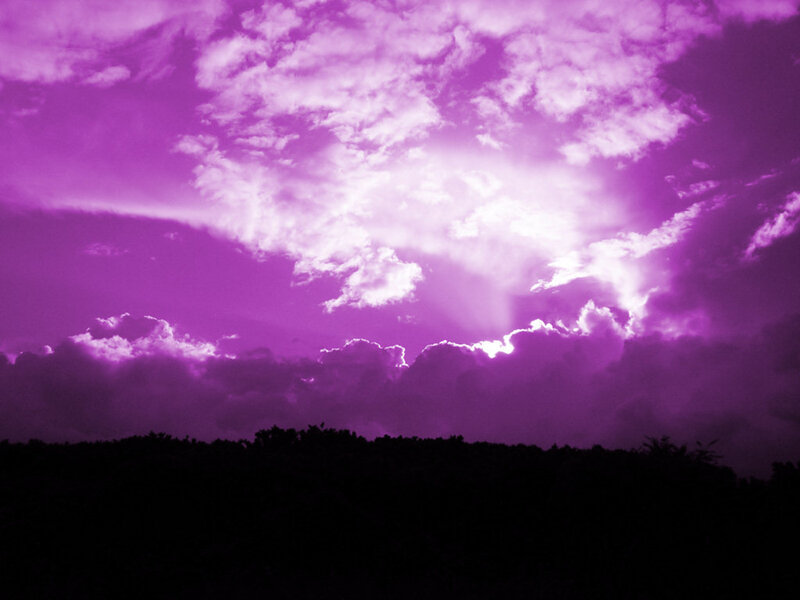 Purple sky with clouds