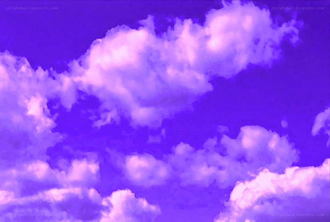 Purple sky with clouds