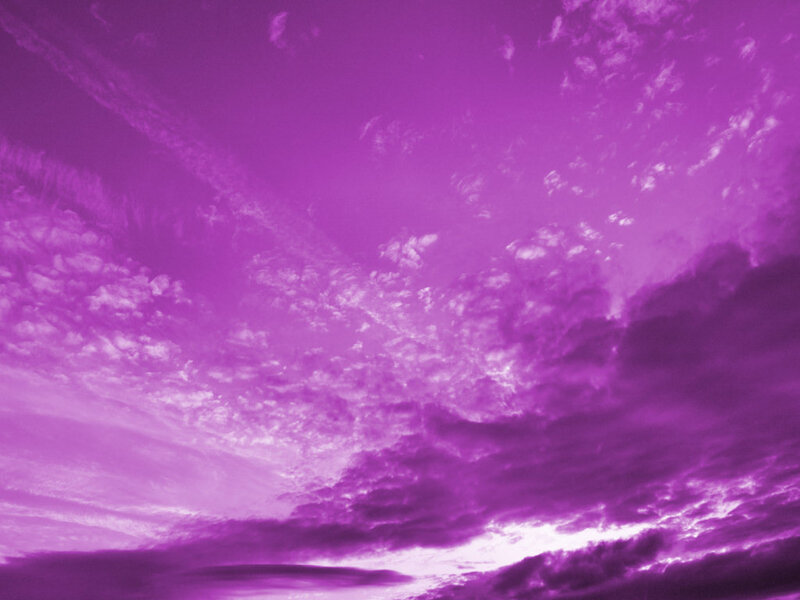 Purple Sky with Clouds — Dramatic, Sunset, Photograph, White