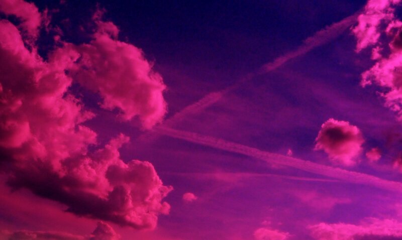 Purple Sky with Clouds — Dramatic