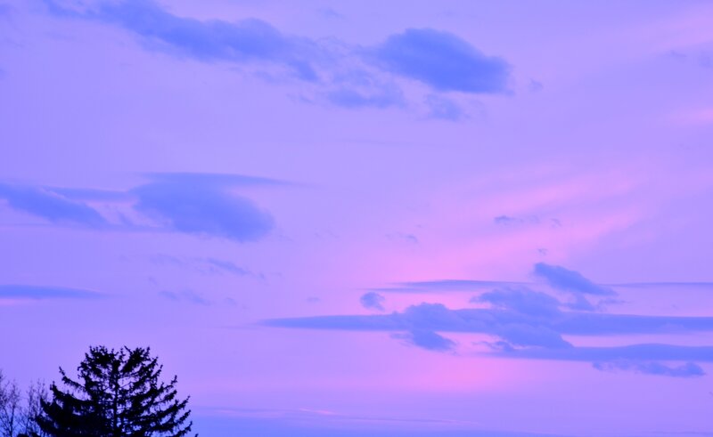 Purple Sky with Clouds — Serene, Sunset
