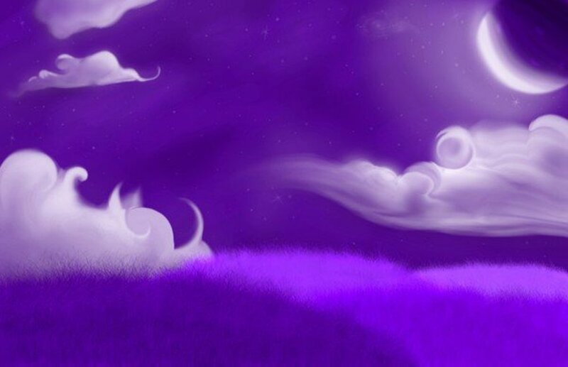 Purple Sky with Clouds — Serene