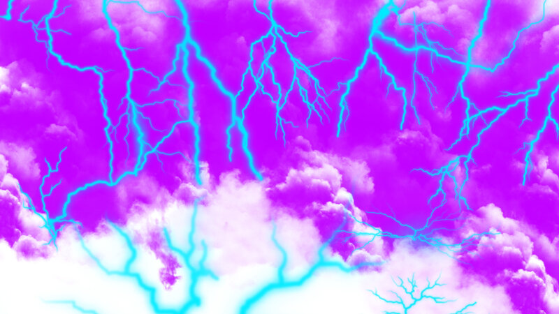 Purple sky with lightning