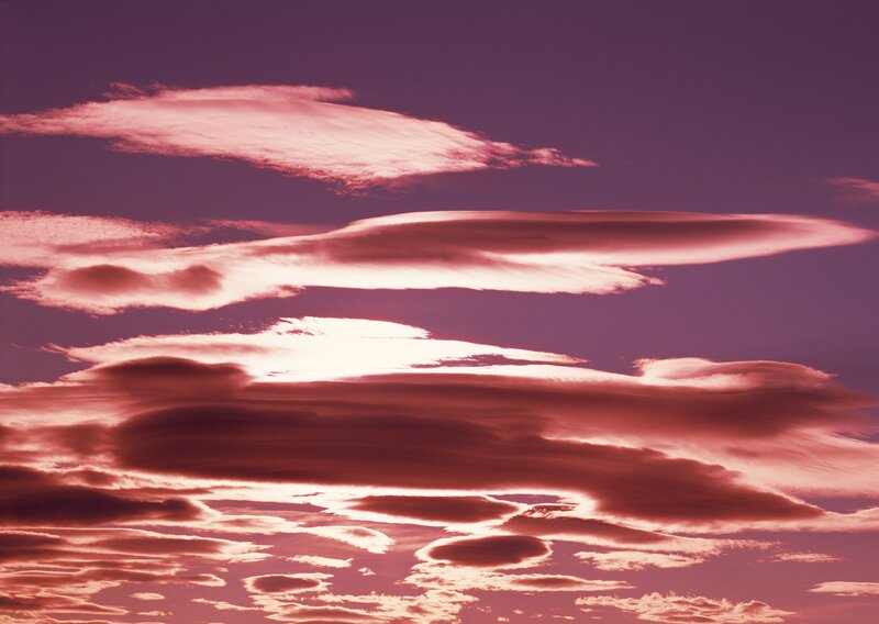 Purple sky with pink clouds