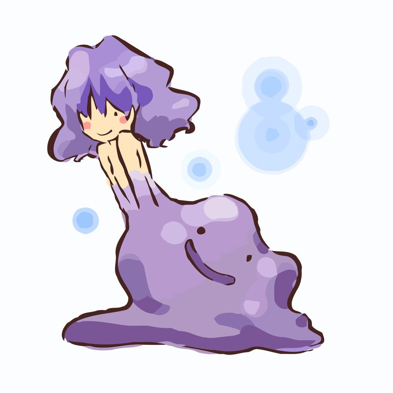 purple slime girl character