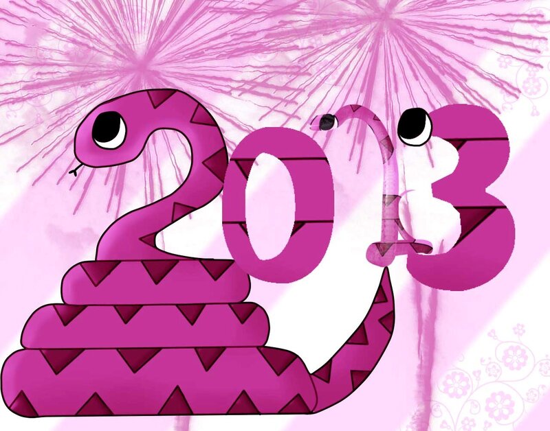 Purple Snake Forming Numbers