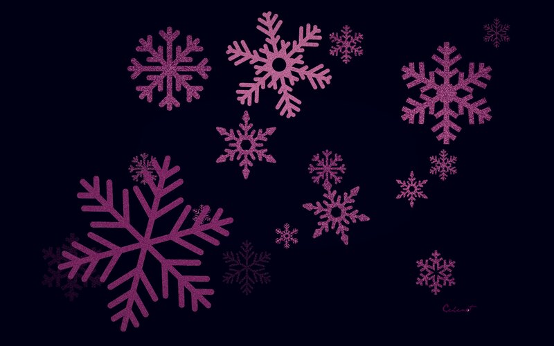 Purple Snowflakes