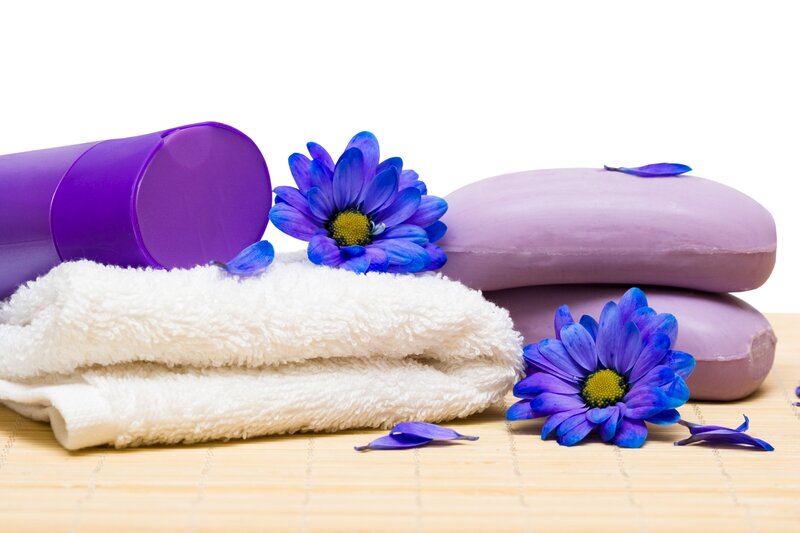 Purple Soap and Flowers — Calm