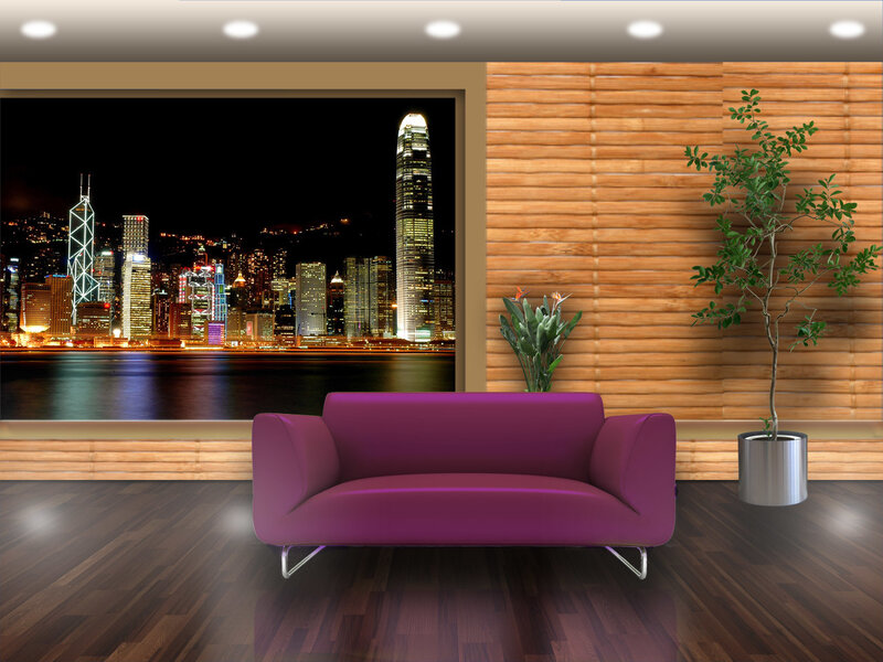 Purple sofa in modern living room