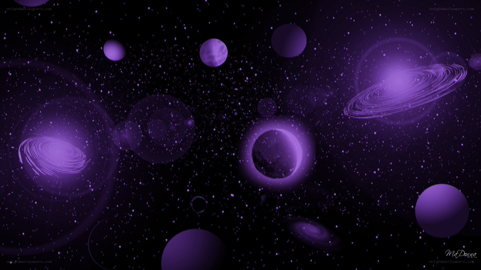 purple space galaxy scene