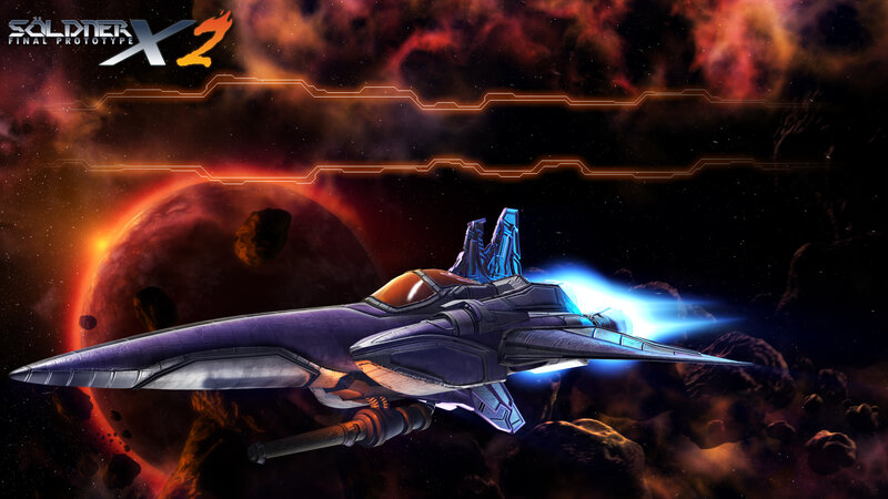 Purple Spaceship in Space