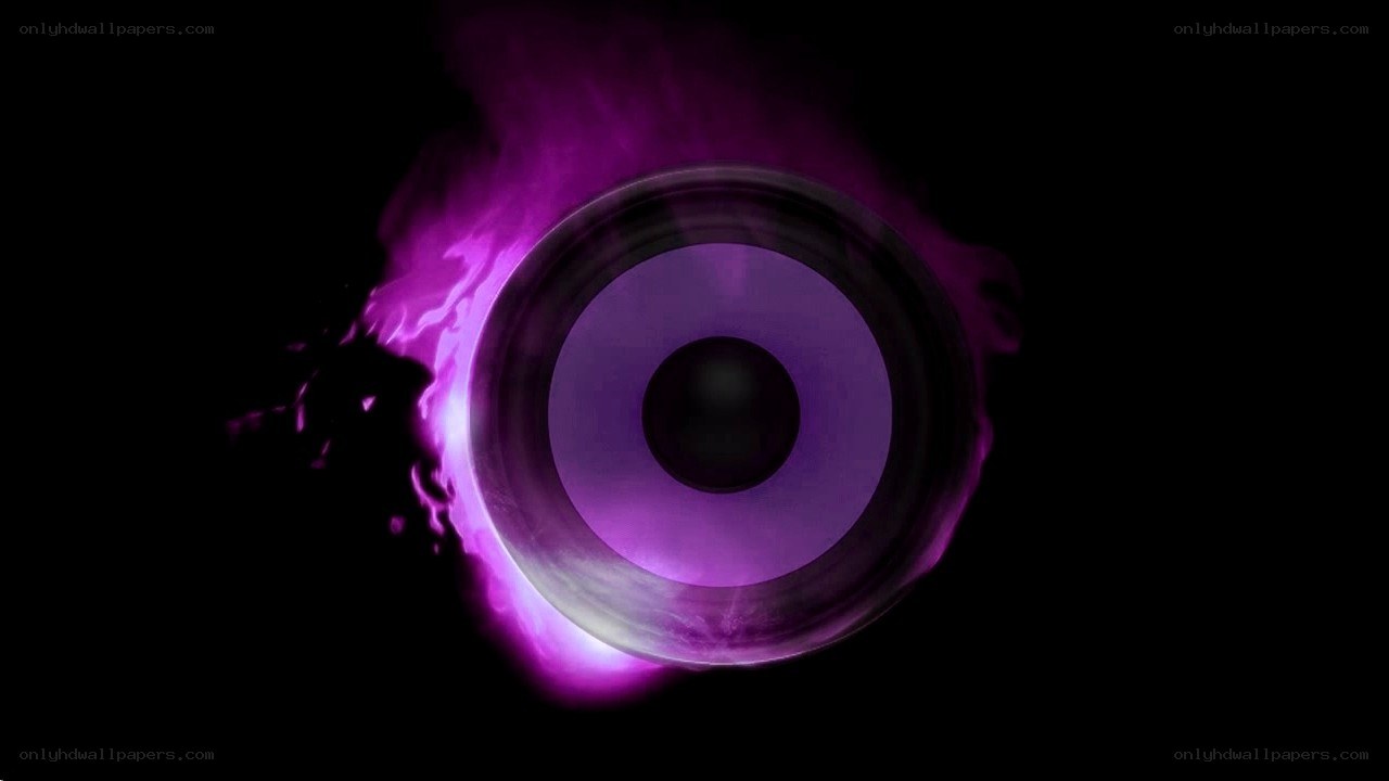 purple speaker with energy effect
