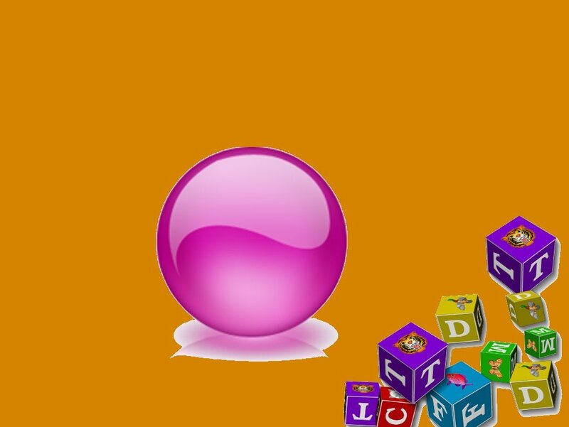 Purple Sphere and Blocks