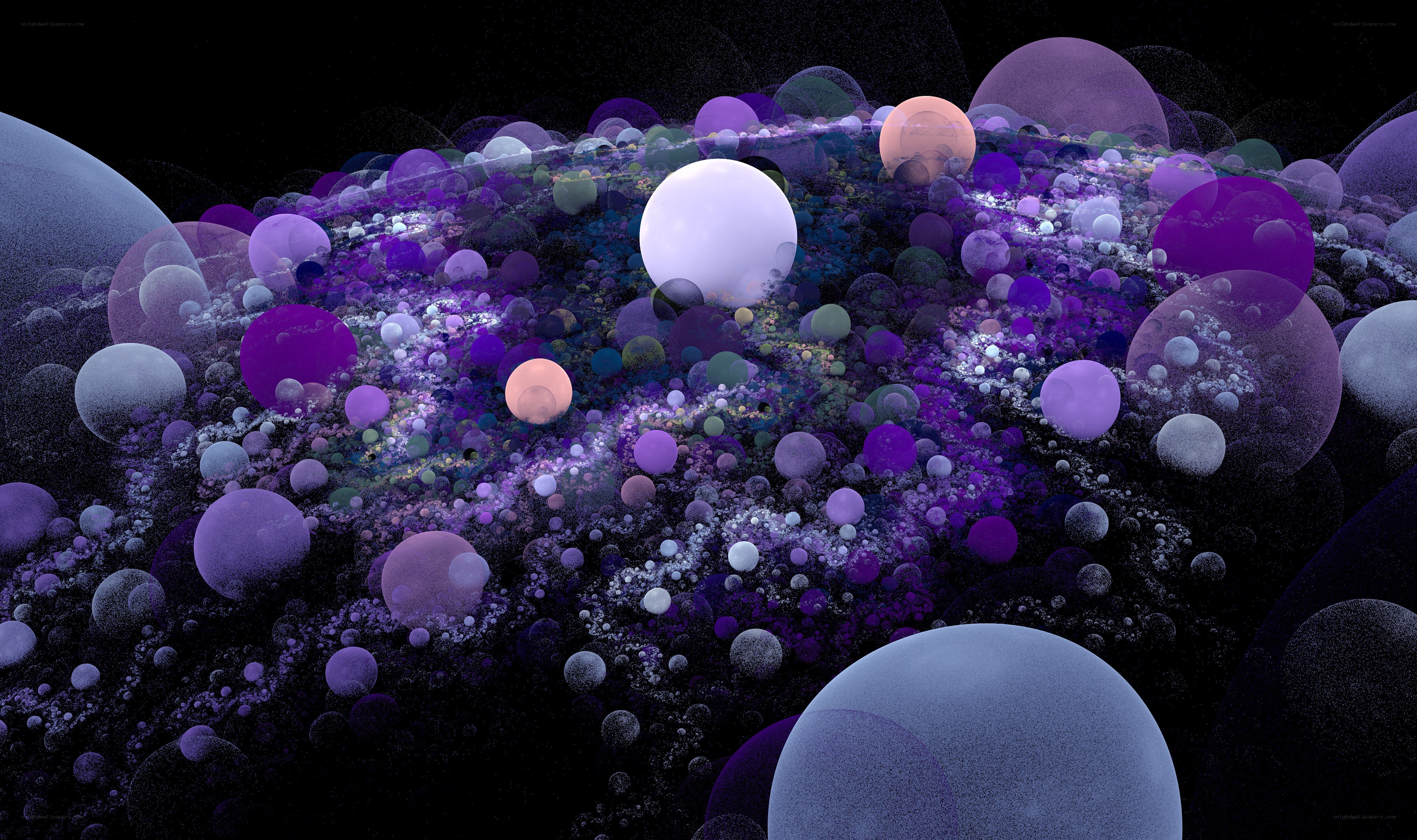 purple sphere cluster
