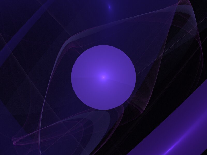 Purple Sphere in Dark Space