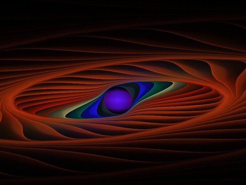 Purple Sphere in Tunnel