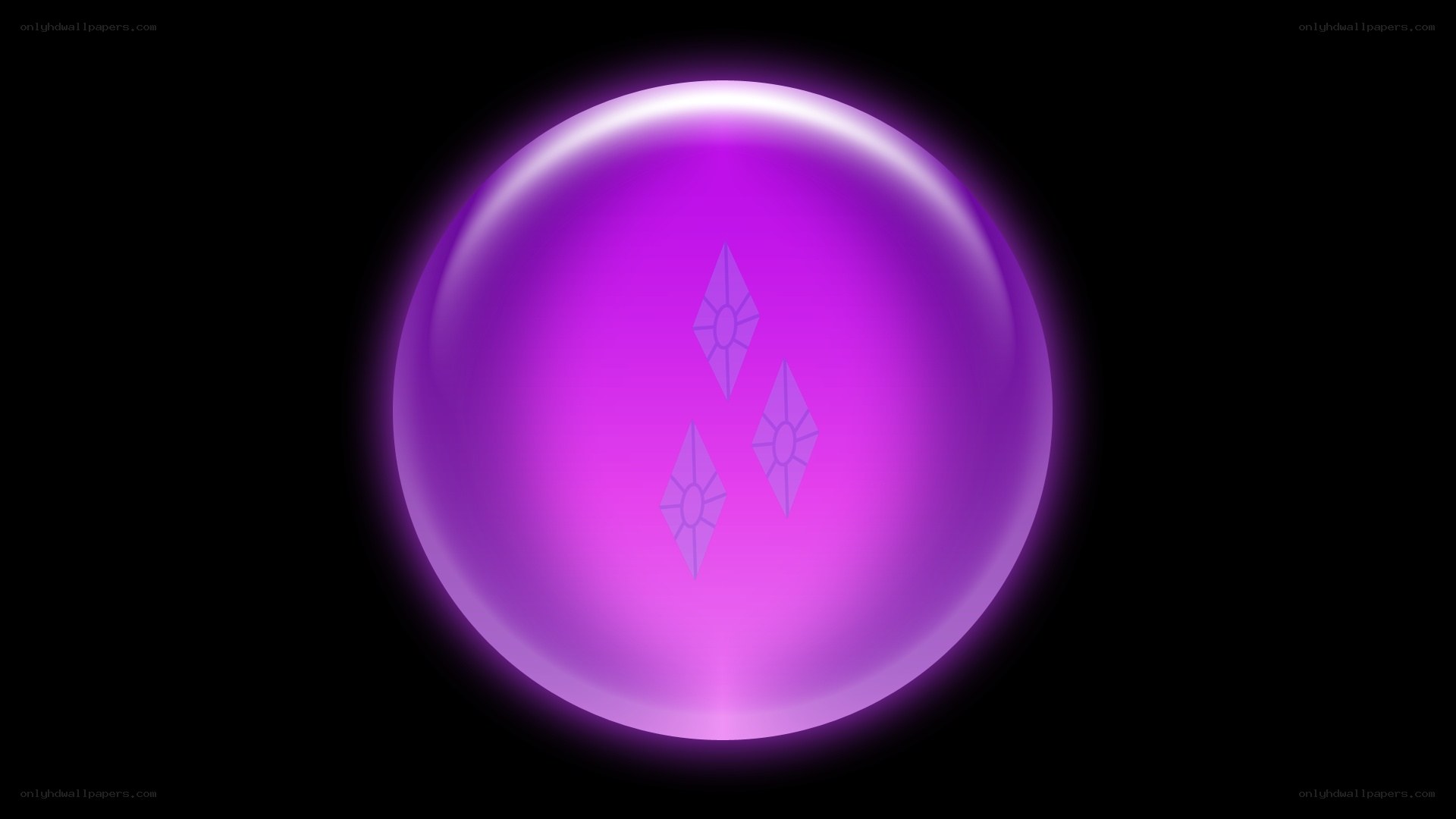 purple sphere with diamond symbols
