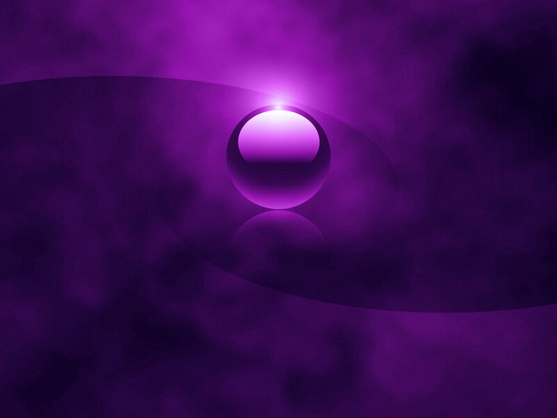 purple sphere with glowing light