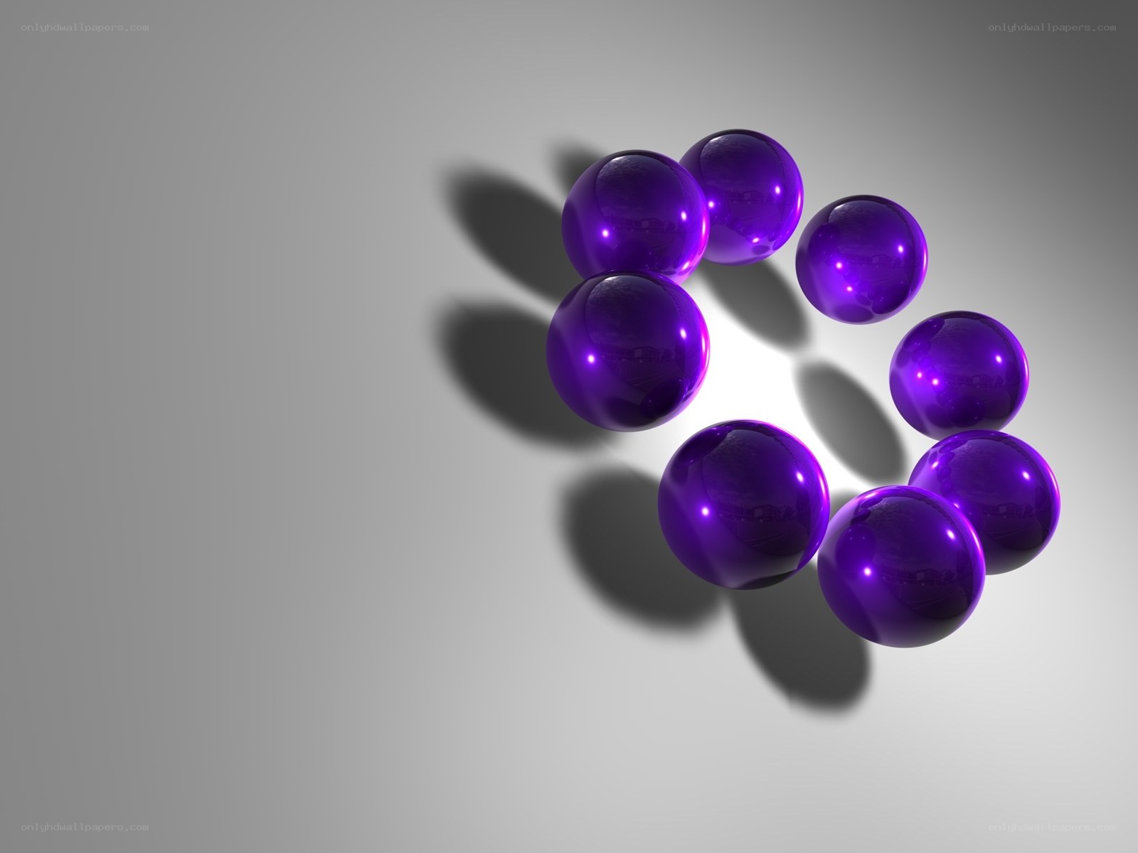 purple spheres in a circle