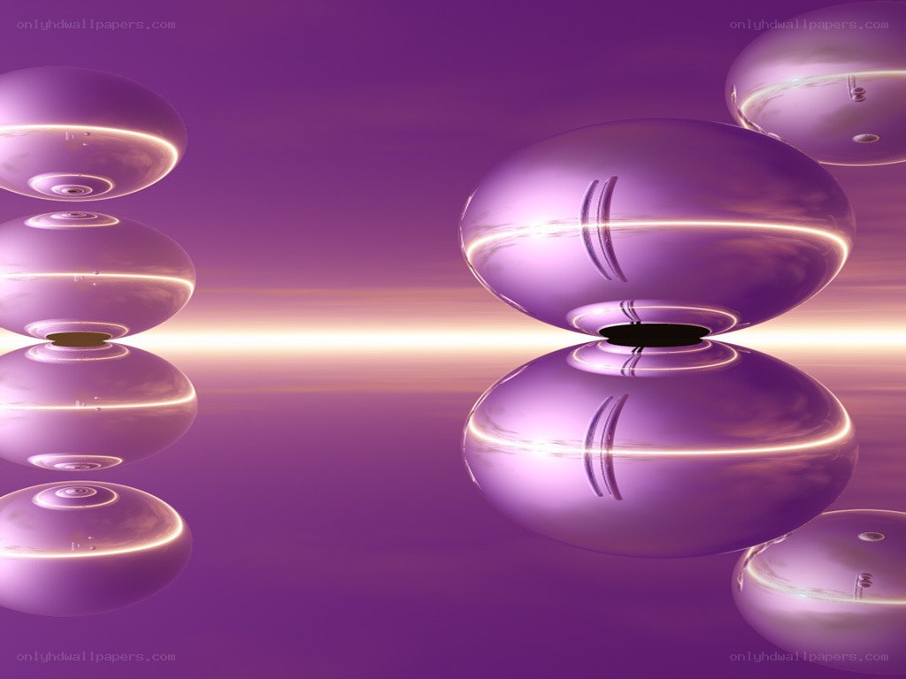 purple spheres in abstract space