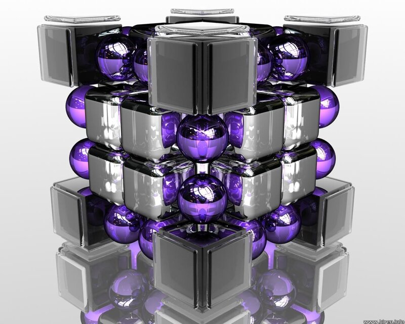 Purple Spheres in Cubes