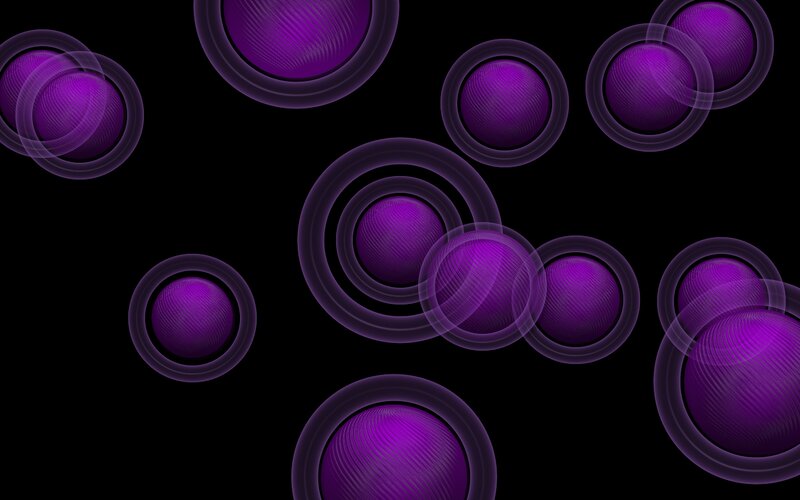 purple spheres with rings