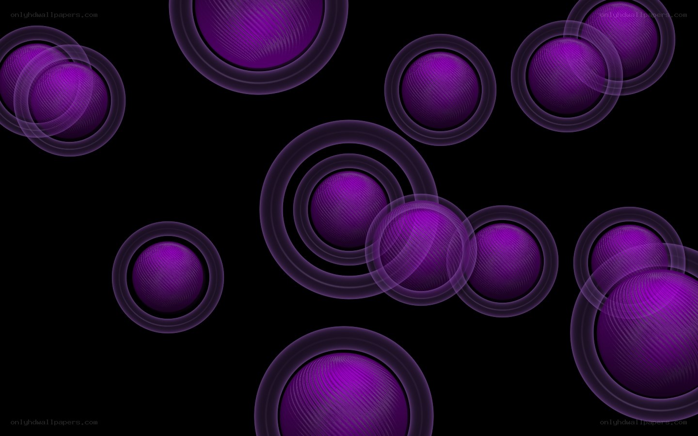 purple spheres with rings