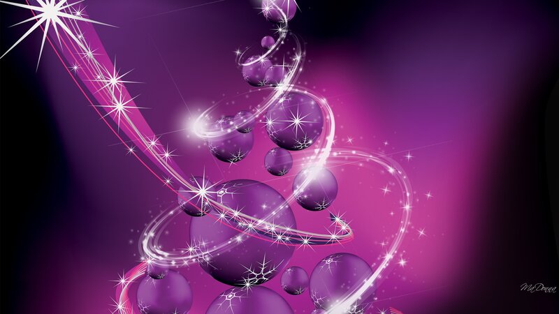 Purple Spheres with Sparkles