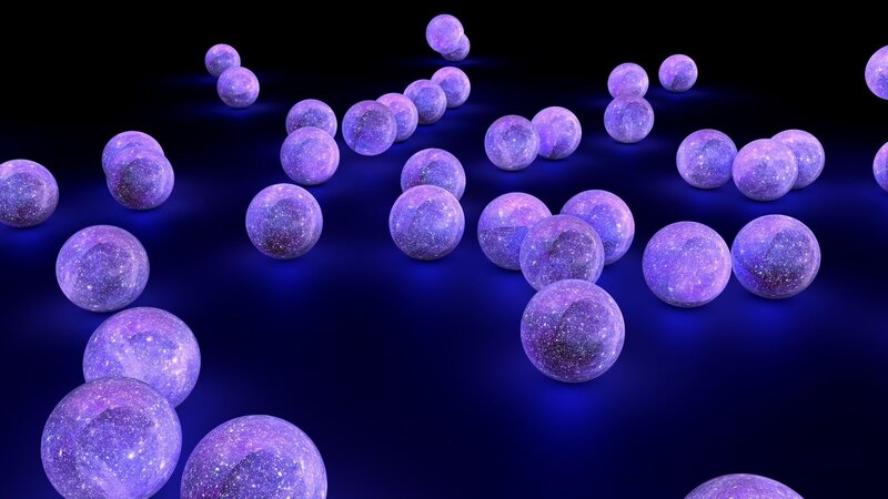 Purple Spheres with Stars