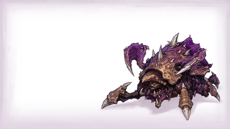 purple spiked monster creature