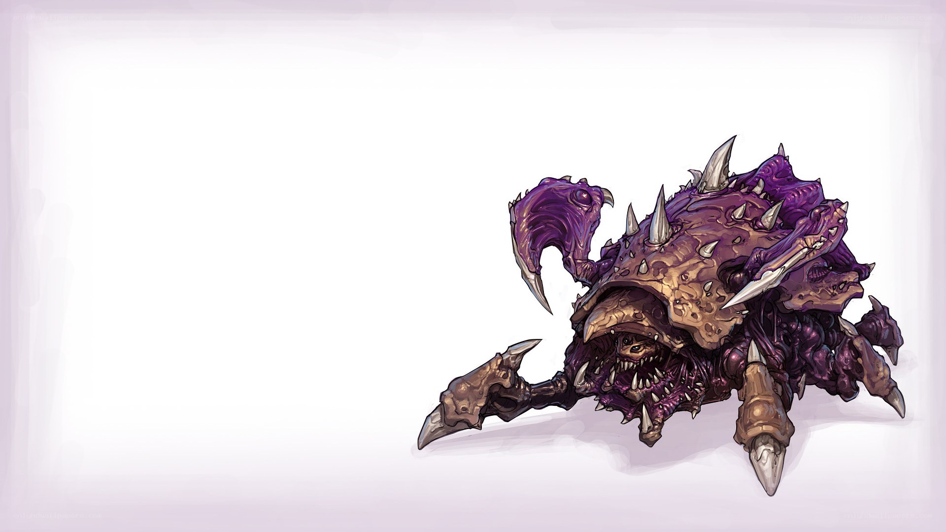 purple spiked monster creature