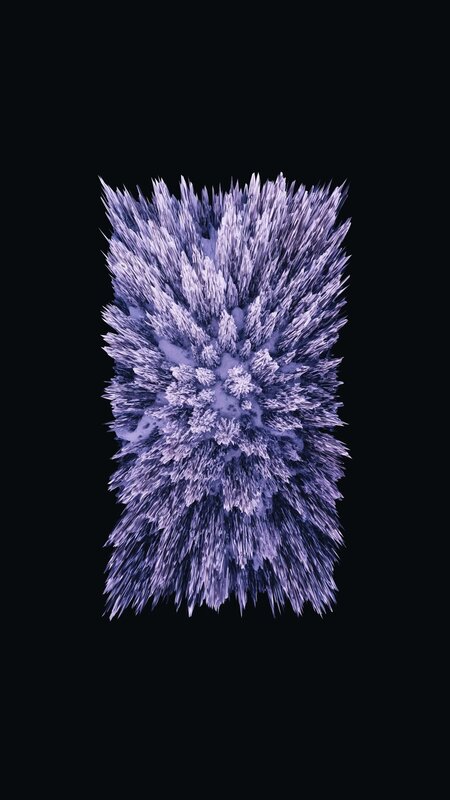 Purple Spiky Abstract Shape