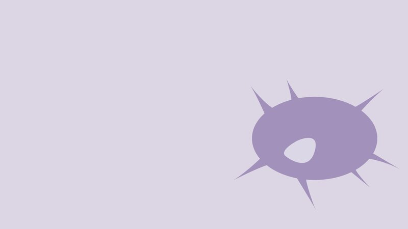 purple spiky shape on light background